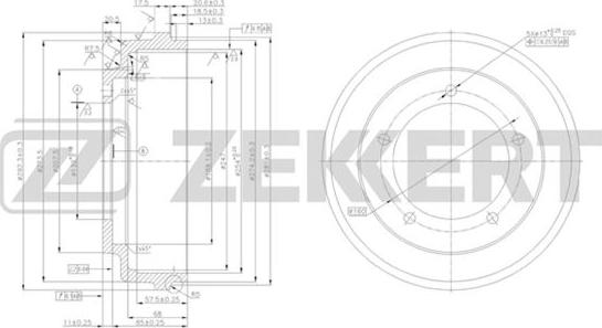 Zekkert BS-5463 - Спирачен барабан vvparts.bg