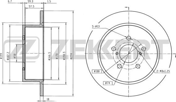 E.T.F. 19-2671 - Спирачен диск vvparts.bg