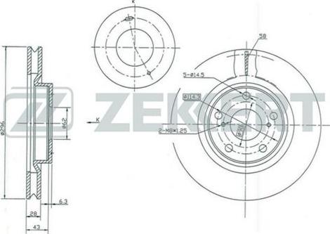 Zekkert BS-5430 - Спирачен диск vvparts.bg