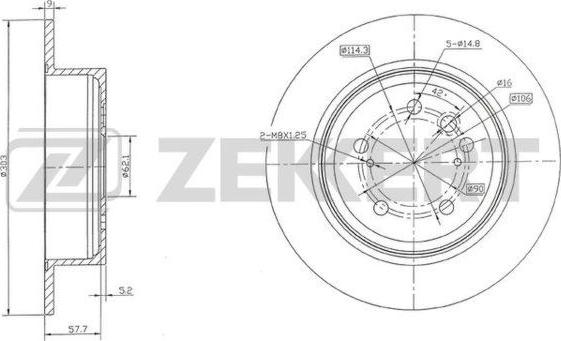Zekkert BS-5472 - Спирачен диск vvparts.bg