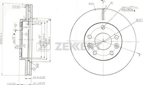 Zekkert BS-5594 - Спирачен диск vvparts.bg