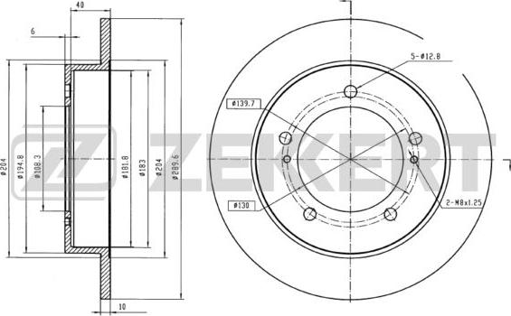 Zekkert BS-5592 - Спирачен диск vvparts.bg