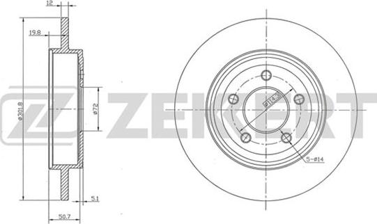 Zekkert BS-5506 - Спирачен диск vvparts.bg