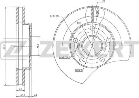 Zekkert BS-5512 - Спирачен диск vvparts.bg