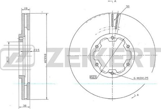 Zekkert BS-5696 - Спирачен диск vvparts.bg