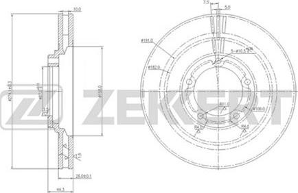 Zekkert BS-5645 - Спирачен диск vvparts.bg