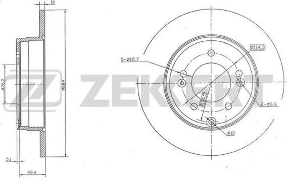 Zekkert BS-5640 - Спирачен диск vvparts.bg
