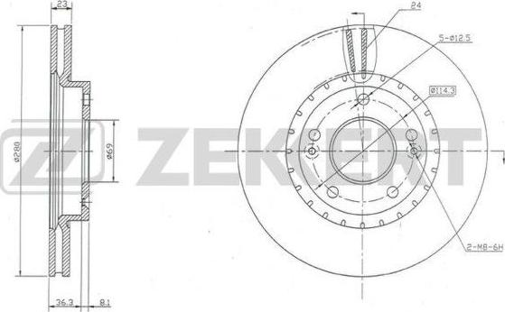 Zekkert BS-5657 - Спирачен диск vvparts.bg