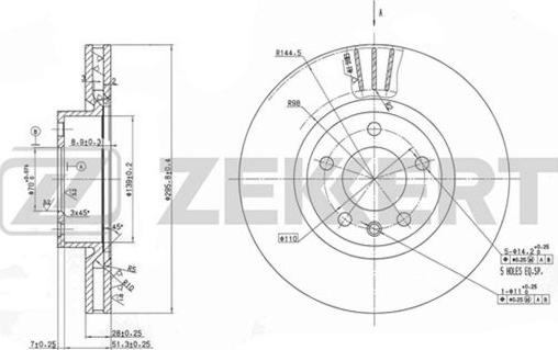 Zekkert BS-5600 - Спирачен диск vvparts.bg