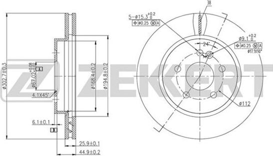 Zekkert BS-5601 - Спирачен диск vvparts.bg