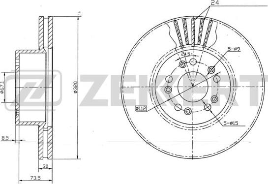 Zekkert BS-5602 - Спирачен диск vvparts.bg