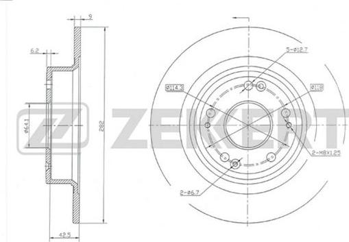 Zekkert BS-5683 - Спирачен диск vvparts.bg