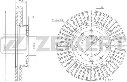 Zekkert BS-5687 - Спирачен диск vvparts.bg