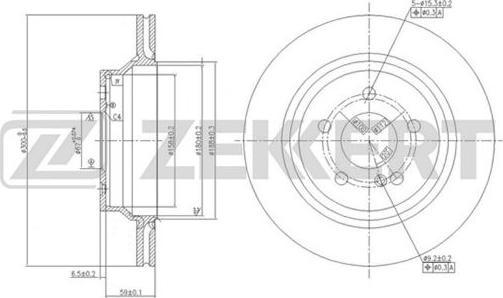 Zekkert BS-5633 - Спирачен диск vvparts.bg