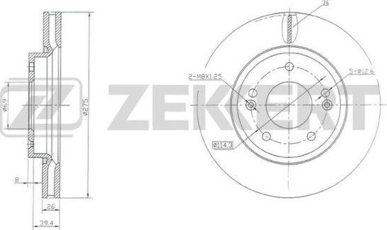 Zekkert BS-5637 - Спирачен диск vvparts.bg