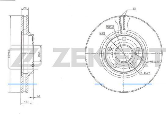 Zekkert BS-5676 - Спирачен диск vvparts.bg