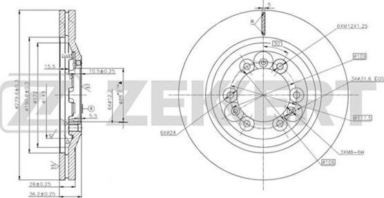 Zekkert BS-5671 - Спирачен диск vvparts.bg