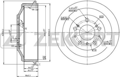 Zekkert BS-5097 - Спирачен барабан vvparts.bg