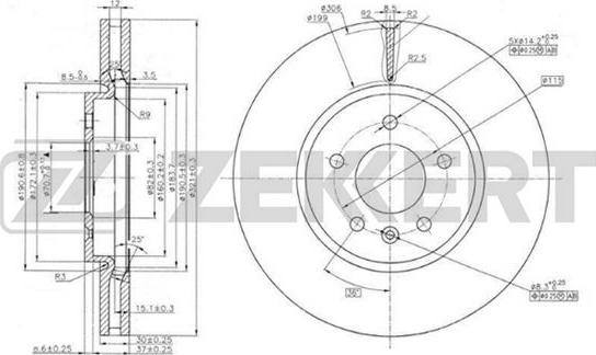 Zekkert BS-5049 - Спирачен диск vvparts.bg