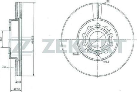 Zekkert BS-5043 - Спирачен диск vvparts.bg