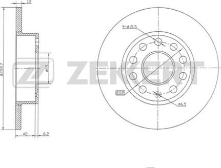 Zekkert BS-5042 - Спирачен диск vvparts.bg