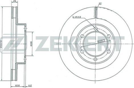 Zekkert BS-5047 - Спирачен диск vvparts.bg