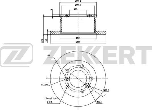 Zekkert BS-5054B - Спирачен диск vvparts.bg