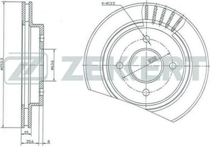 Zekkert BS-5058 - Спирачен диск vvparts.bg