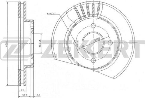 Zekkert BS-5057 - Спирачен диск vvparts.bg