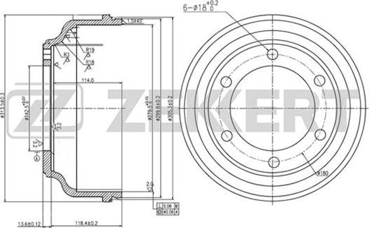 Zekkert BS-5064 - Спирачен барабан vvparts.bg