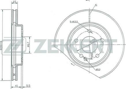 Zekkert BS-5061 - Спирачен диск vvparts.bg