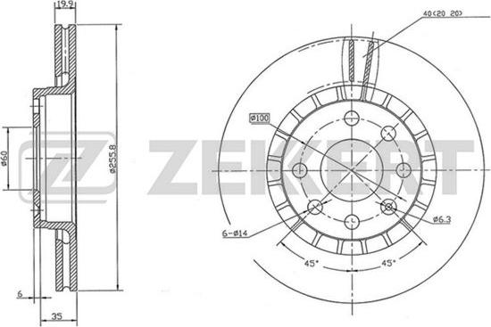 Zekkert BS-5063 - Спирачен диск vvparts.bg