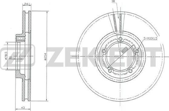 Zekkert BS-5067 - Спирачен диск vvparts.bg