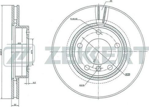 Zekkert BS-5004 - Спирачен диск vvparts.bg