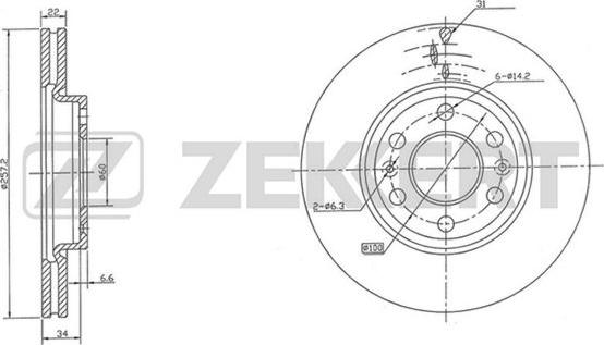 Zekkert BS-5000 - Спирачен диск vvparts.bg