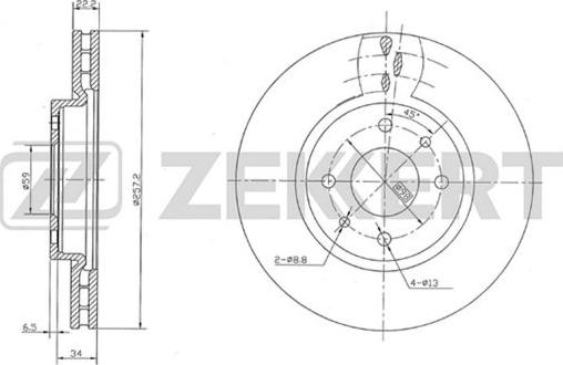 Zekkert BS-5086 - Спирачен диск vvparts.bg