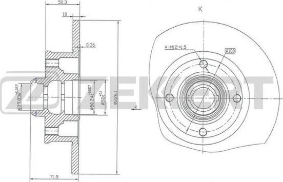 Zekkert BS-5087 - Спирачен диск vvparts.bg