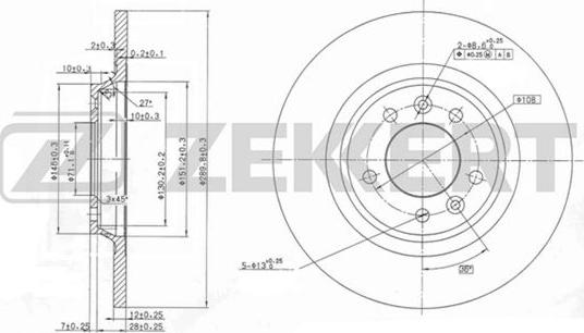 Zekkert BS-5039 - Спирачен диск vvparts.bg