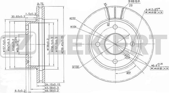 Zekkert BS-5037 - Спирачен диск vvparts.bg