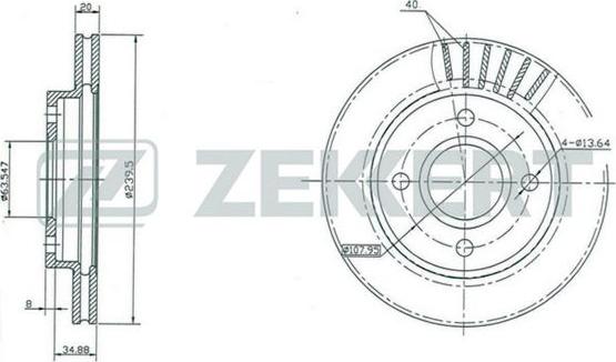 Zekkert BS-5021 - Спирачен диск vvparts.bg