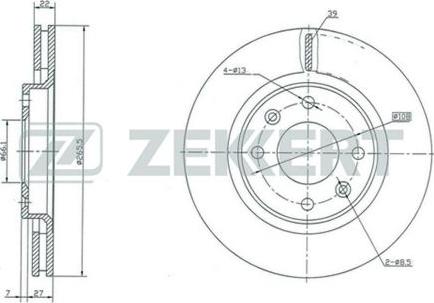 Zekkert BS-5028 - Спирачен диск vvparts.bg