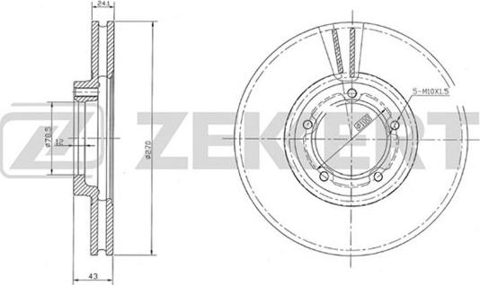 Zekkert BS-5075 - Спирачен диск vvparts.bg