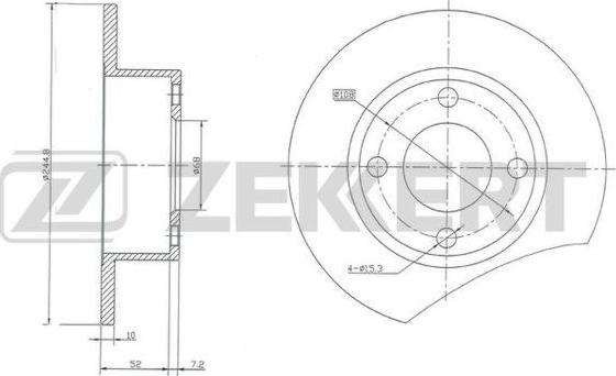 Zekkert BS-5076 - Спирачен диск vvparts.bg