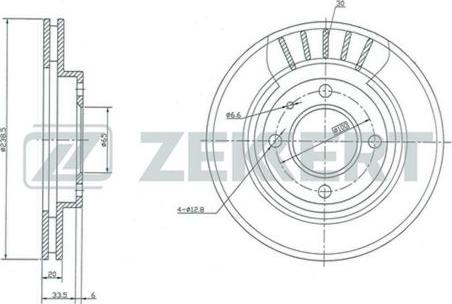 Zekkert BS-5070 - Спирачен диск vvparts.bg