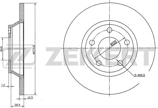 Zekkert BS-5196 - Спирачен диск vvparts.bg