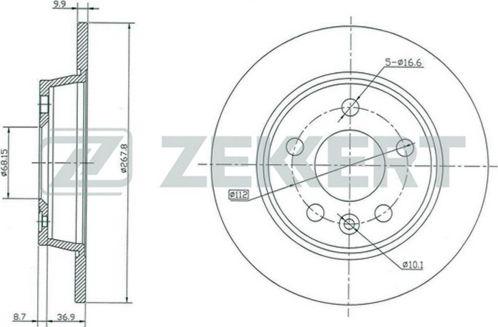 Zekkert BS-5197 - Спирачен диск vvparts.bg