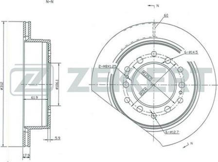 Zekkert BS-5145 - Спирачен диск vvparts.bg