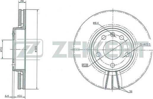 Zekkert BS-5141 - Спирачен диск vvparts.bg