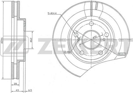 Zekkert BS-5142 - Спирачен диск vvparts.bg