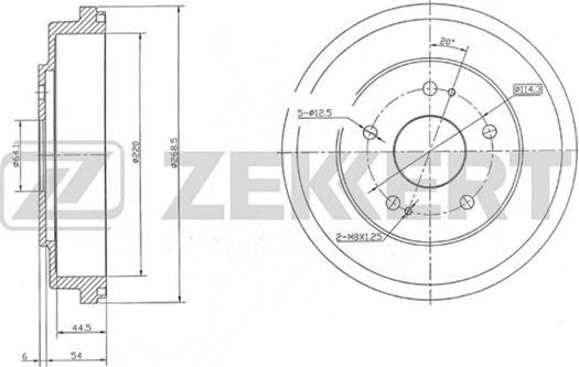 Zekkert BS-5156 - Спирачен барабан vvparts.bg